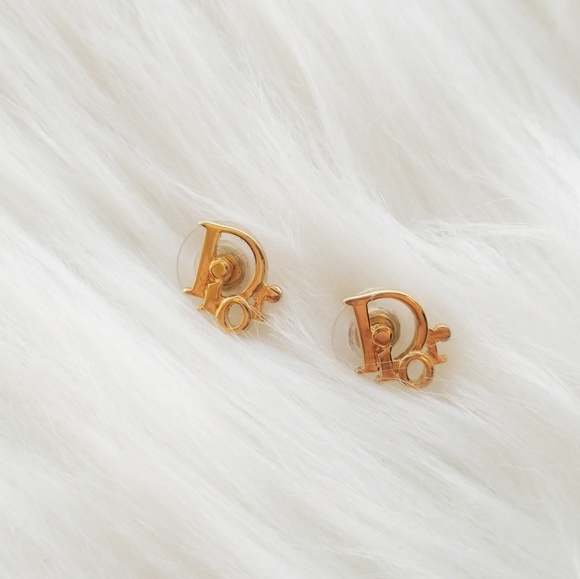 Dior Jewelry - Christian Dior Gold Logo Stud Earrings